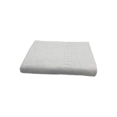 BYFT Magnolia Bath Towel 70 x 140 Cm 600 Gsm White G Dobby 100% Cotton Set of 01