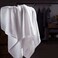 BYFT Iris Bath Towel 70 x 140 Cm 550 Gsm White Twill Hem 100% Cotton Set of 01