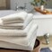 BYFT Iris Bath Towel 70 x 140 Cm 600 Gsm White 100% Cotton Set of 01