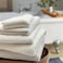 BYFT Iris Bath Towel 70 x 140 Cm 650 Gsm White 100% Cotton Set of 02