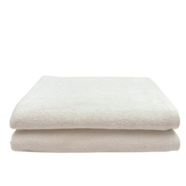 BYFT Iris Bath Towel 70 x 140 Cm 650 Gsm White 100% Cotton Set of 02