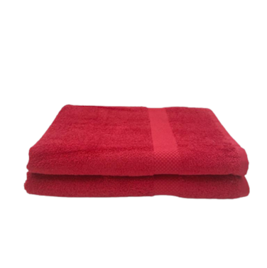 BYFT Gardenia Bath Towel 70 x 140 Cm 550 Gsm Red Diamond Dobby 100% Cotton Set of 02