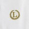 BYFT Iris Embroidered For You Hand Towel 50 x 80 Cm Bath Towel 70 x 140 Cm 600 Gsm White 100% Cotton Letter "L" Gold Thread Set of 02