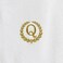 BYFT Iris Embroidered For You Hand Towel 50 x 80 Cm Bath Towel 70 x 140 Cm 600 Gsm White 100% Cotton Letter "Q" Gold Thread Set of 02