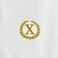 BYFT Iris Embroidered For You Hand Towel 50 x 80 Cm Bath Towel 70 x 140 Cm 600 Gsm White 100% Cotton Letter "X" Gold Thread Set of 02