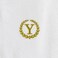 BYFT Iris Embroidered For You Hand Towel 50 x 80 Cm Bath Towel 70 x 140 Cm 600 Gsm White 100% Cotton Letter "Y" Gold Thread Set of 02
