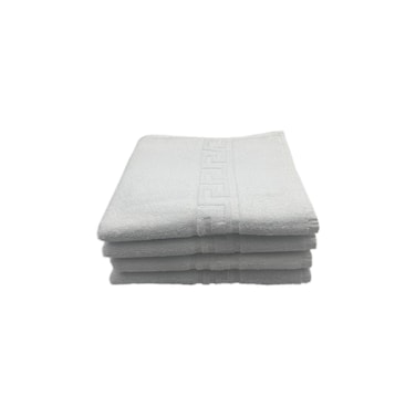 BYFT Magnolia Hand Towel 50 x 80 Cm 600 Gsm White G Dobby 100% Cotton Set of 04