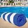 BYFT Petunia Bath Towel 70 x 140 Cm 600 Gsm Blue &amp; White Stripe 100% Cotton Set of 01