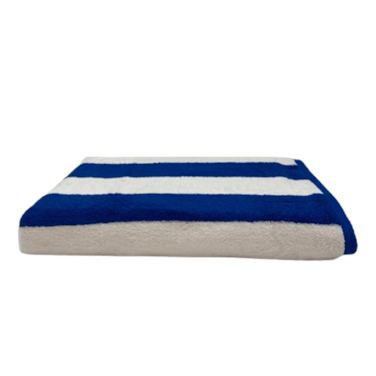 BYFT Petunia Bath Towel 70 x 140 Cm 600 Gsm Blue &amp; White Stripe 100% Cotton Set of 01
