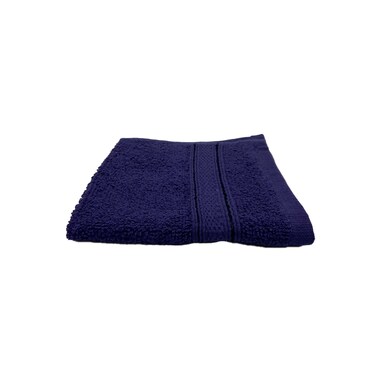 BYFT Daffodil Face Towel 30 x 30 Cm 500 Gsm Navy Blue Stripe Diamond Dobby 100% Cotton Set of 01