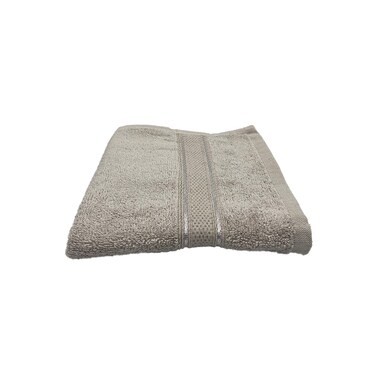 BYFT Daffodil Hand Towel 60 x 110 Cm 500 Gsm Light Grey Stripe Diamond Dobby 100% Cotton Set of 01