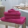 BYFT Daffodil Bath Towel 70 x 140 Cm 500 Gsm Fuchsia Pink Stripe Diamond Dobby 100% Cotton Set of 01