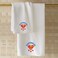 BYFT Iris Embroidered For You Bath Towel 70 x 140 Cm 600 Gsm White 100% Cotton Super Dad Blue-Red Thread Set of 01