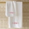 BYFT Iris Embroidered For You Hand Towel 50 x 80 Cm 600 Gsm White 100% Cotton Daddy Red Thread Set of 01