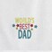 BYFT Iris Embroidered For You Hand Towel 50 x 80 Cm 600 Gsm White 100% Cotton Worlds Best Dad Blue-Red-Yellow Thread Set of 01