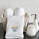 BYFT Iris Embroidered For You Hand Towel 50 x 80 Cm 600 Gsm White 100% Cotton Worlds Best Dad Blue-Red-Yellow Thread Set of 01