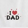BYFT Iris Embroidered For You Bath Towel 70 x 140 Cm 600 Gsm White 100% Cotton I Love Dad Black-Red Thread Set of 01