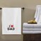 BYFT Iris Embroidered For You Bath Towel 70 x 140 Cm 600 Gsm White 100% Cotton I Love Dad Black-Red Thread Set of 01