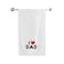 BYFT Iris Embroidered For You Bath Towel 70 x 140 Cm 600 Gsm White 100% Cotton I Love Dad Black-Red Thread Set of 01