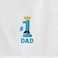 BYFT Iris Embroidered For You Hand Towel 50 x 80 Cm 600 Gsm White 100% Cotton #No.1 Dad Black - Blue - Yellow Thread Set of 01