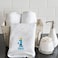 BYFT Iris Embroidered For You Hand Towel 50 x 80 Cm 600 Gsm White 100% Cotton #No.1 Dad Black - Blue - Yellow Thread Set of 01
