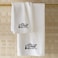 BYFT Iris Embroidered For You Hand Towel 50 x 80 Cm 600 Gsm White 100% Cotton My Best Dad Love You Black - Grey Thread Set of 01