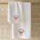 BYFT Iris Embroidered For You Hand Towel 50 x 80 Cm 600 Gsm White 100% Cotton Super Dad Blue-Red Thread Set of 01