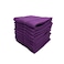 BYFT Daffodil Face Towel 30 x 30 Cm 500 Gsm Purple Stripe Diamond Dobby 100% Cotton Set of 12