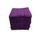 BYFT Daffodil Face Towel 30 x 30 Cm 500 Gsm Purple Stripe Diamond Dobby 100% Cotton Set of 12