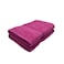 BYFT Daffodil Bath Towel 70 x 140 Cm 500 Gsm Fuchsia Pink Stripe Diamond Dobby 100% Cotton Set of 02