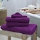 BYFT Daffodil Bath Towel 70 x 140 Cm 500 Gsm Purple Stripe Diamond Dobby 100% Cotton Set of 02