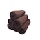 BYFT Daffodil Bath Towel 70 x 140 Cm 500 Gsm Brown Stripe Diamond Dobby 100% Cotton Set of 06
