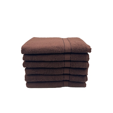 BYFT Daffodil Bath Towel 70 x 140 Cm 500 Gsm Brown Stripe Diamond Dobby 100% Cotton Set of 06