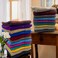 BYFT Daffodil Hand Towel 40 x 60 Cm 500 Gsm Royal Blue Stripe Diamond Dobby 100% Cotton Set of 06