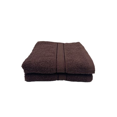 BYFT Daffodil Hand Towel 60 x 110 Cm 500 Gsm Brown Stripe Diamond Dobby 100% Cotton Set of 02