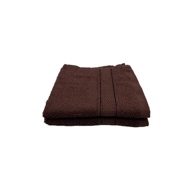 BYFT Daffodil Face Towel 30 x 30 Cm 500 Gsm Brown Stripe Diamond Dobby 100% Cotton Set of 02