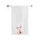 BYFT Iris Embroidered For You Bath Towel 70 x 140 Cm 600 Gsm White 100% Cotton Reindeer with Christmas Cap and Scarf Set of 01