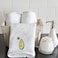 BYFT Iris Embroidered For You Hand Towel 50 x 80 Cm 600 Gsm White 100% Cotton Avacado without Pit Desing Set of 01