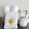 BYFT Iris Embroidered For You Hand Towel 50 x 80 Cm 600 Gsm White 100% Cotton Mr. Happy Set of 01