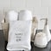 BYFT Iris Embroidered For You Hand Towel 50 x 80 Cm 600 Gsm White 100% Cotton Nope! Not even Water Design Black Thread Set of 01