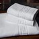 BYFT Magnolia Hand Towel 50 x 80 Cm Bath Towel 70 x 140 Cm 600 Gsm White G Dobby 100% Cotton Set of 02