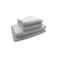BYFT Magnolia Hand Towel 50 x 100 Cm Bath Towel 70 x 140 Cm 600 Gsm White G Dobby 100% Cotton Set of 04