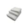 BYFT Magnolia Hand Towel 50 x 100 Cm Bath Towel 70 x 140 Cm Bath Mat 50 x 80 Cm 600 Gsm White G Dobby 100% Cotton Set of 03