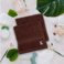 BYFT Daffodil Face Towel 30 x 30 Cm 500 Gsm Brown Stripe Diamond Dobby 100% Cotton Letter "K" White Thread Set of 06