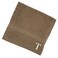 BYFT Daffodil Face Towel 30 x 30 Cm 500 Gsm Dark Beige Stripe Diamond Dobby 100% Cotton Letter "T" White Thread Set of 06