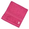 BYFT Daffodil Face Towel 30 x 30 Cm 500 Gsm Fuchsia Pink Stripe Diamond Dobby 100% Cotton Letter "R" White Thread Set of 06