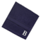 BYFT Daffodil Face Towel 30 x 30 Cm 500 Gsm Navy Blue Stripe Diamond Dobby 100% Cotton Letter "B" White Thread Set of 06