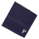 BYFT Daffodil Face Towel 30 x 30 Cm 500 Gsm Navy Blue Stripe Diamond Dobby 100% Cotton Letter "P" White Thread Set of 06