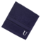 BYFT Daffodil Face Towel 30 x 30 Cm 500 Gsm Navy Blue Stripe Diamond Dobby 100% Cotton Letter "U" White Thread Set of 06