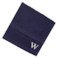 BYFT Daffodil Face Towel 30 x 30 Cm 500 Gsm Navy Blue Stripe Diamond Dobby 100% Cotton Letter "W" White Thread Set of 06